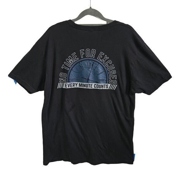 Lift Box Men's XL No Excuses Weightlifting Graphic Tee Shirt Black Dumbbell Gym - Picture 4 of 6